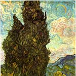 Ван Гог:картины «Кипарисы» и «Церковь в Овере»