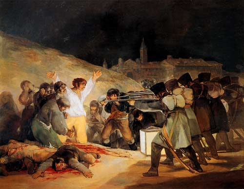 картина гойи - Расстрел повстанцев в ночь на 3 мая 1808 года